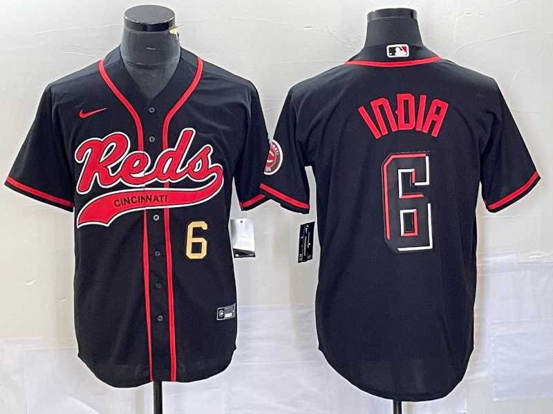 Men's Cincinnati Reds #6 Jonathan India Number Black 2023 City Connect With Patch Stitched Jersey,We sell and wholesale Men's Cincinnati Reds #6 Jonathan India Number Black 2023 City Connect With Patch Stitched Jersey on line form chian!